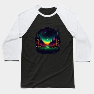 Galactic Forest - Black BG Baseball T-Shirt